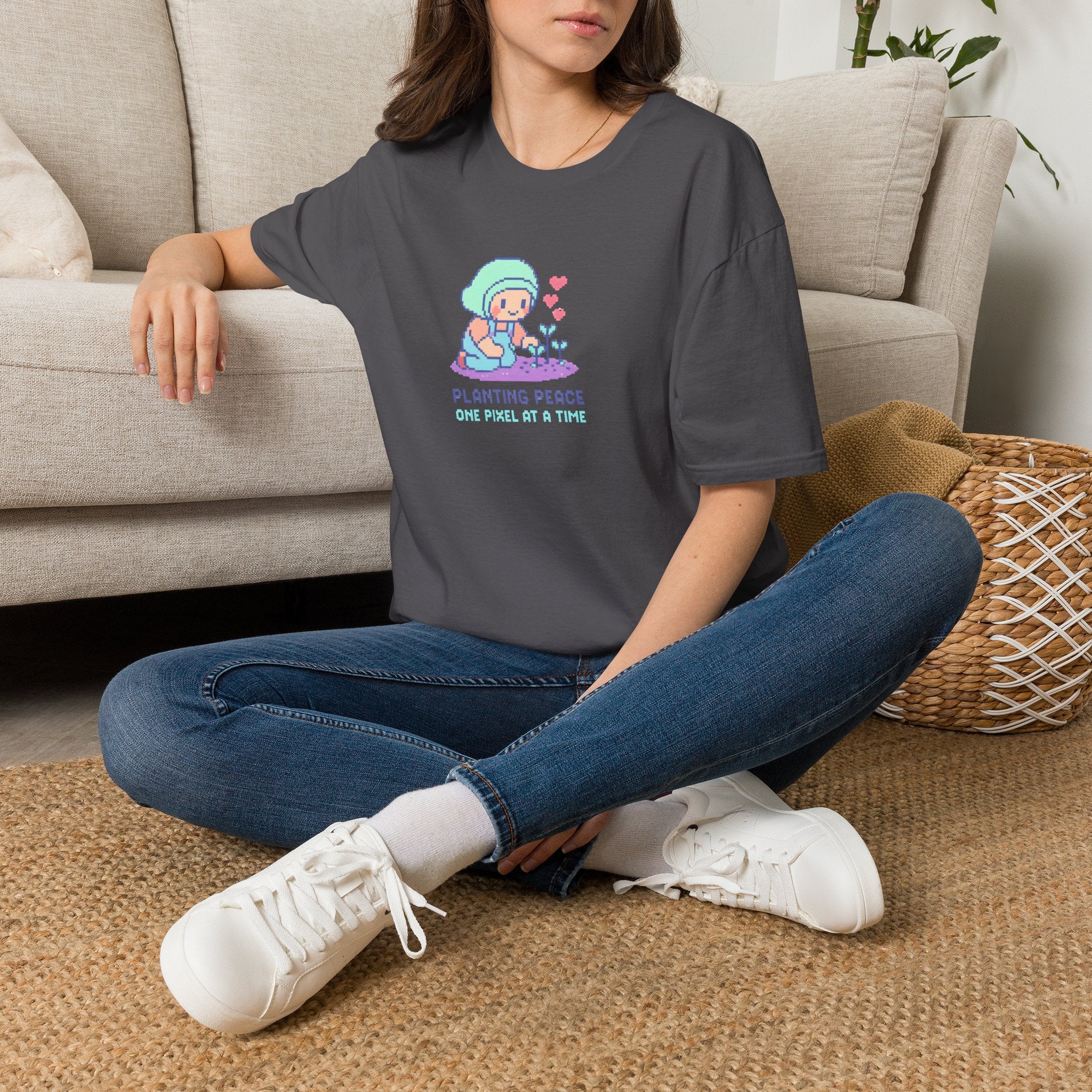 Planting Peace Pixel Art T-Shirt