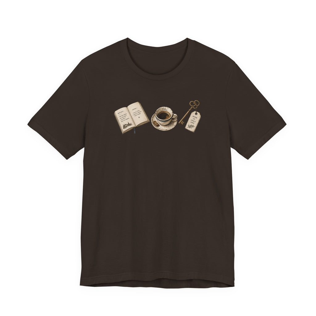 Book, Coffee, and Key T-Shirt