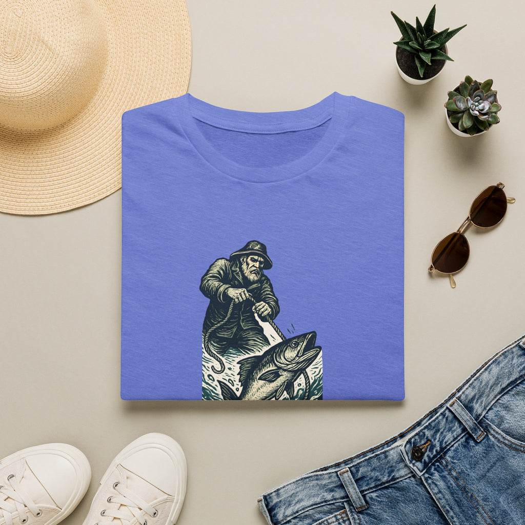 Fisherman Reeling Giant Fish T-Shirt