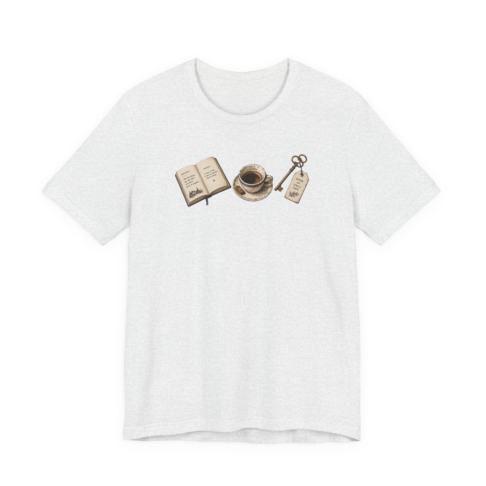 Book, Coffee, and Key T-Shirt