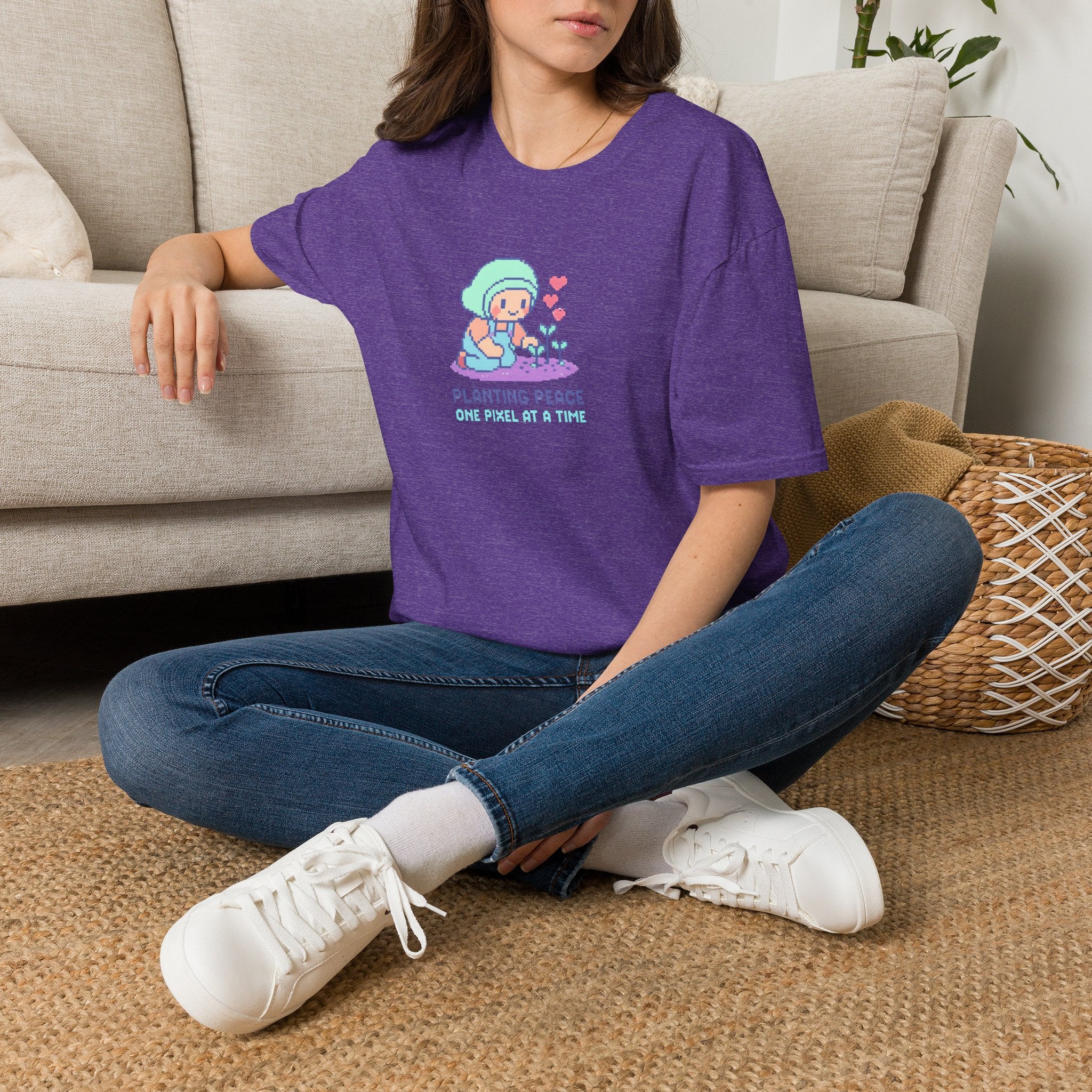 Planting Peace Pixel Art T-Shirt