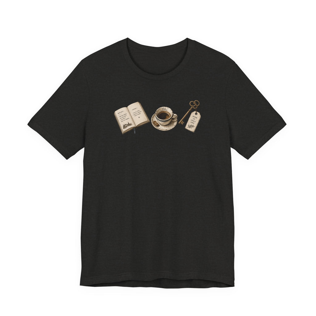 Book, Coffee, and Key T-Shirt