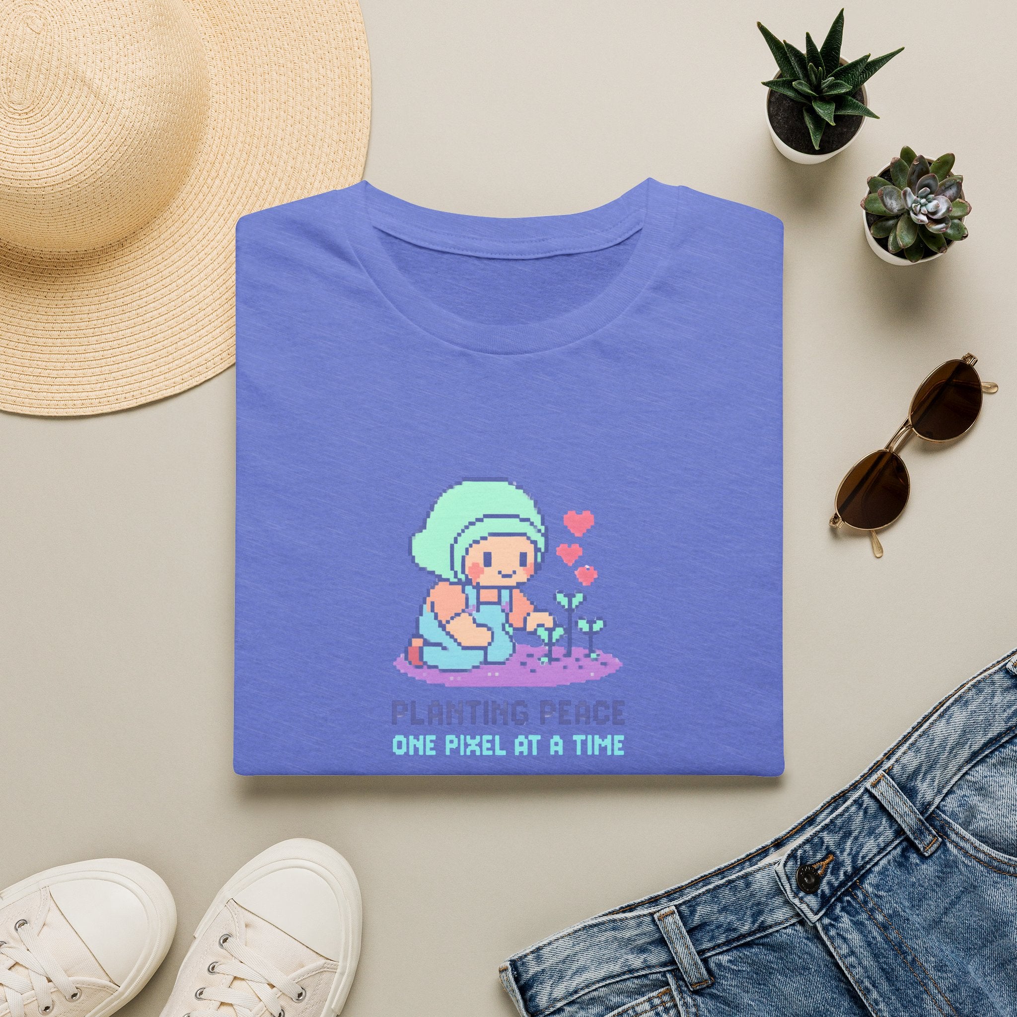 Planting Peace Pixel Art T-Shirt