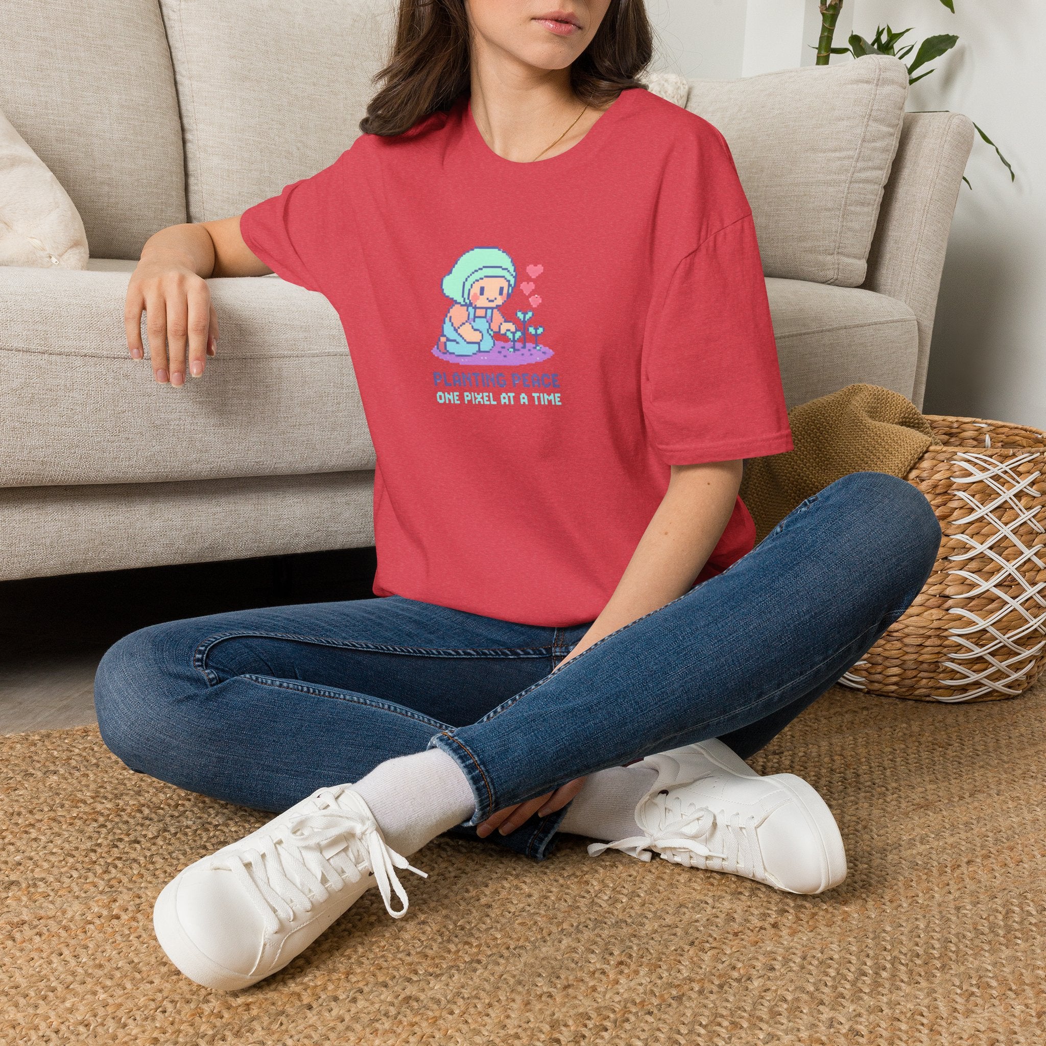 Planting Peace Pixel Art T-Shirt