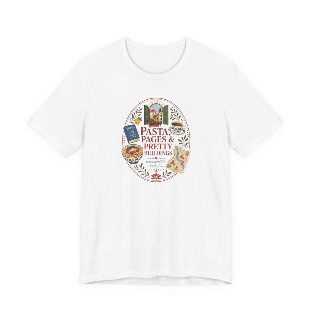 "Pasta, Pages, & Pretty Buildings" T-Shirt