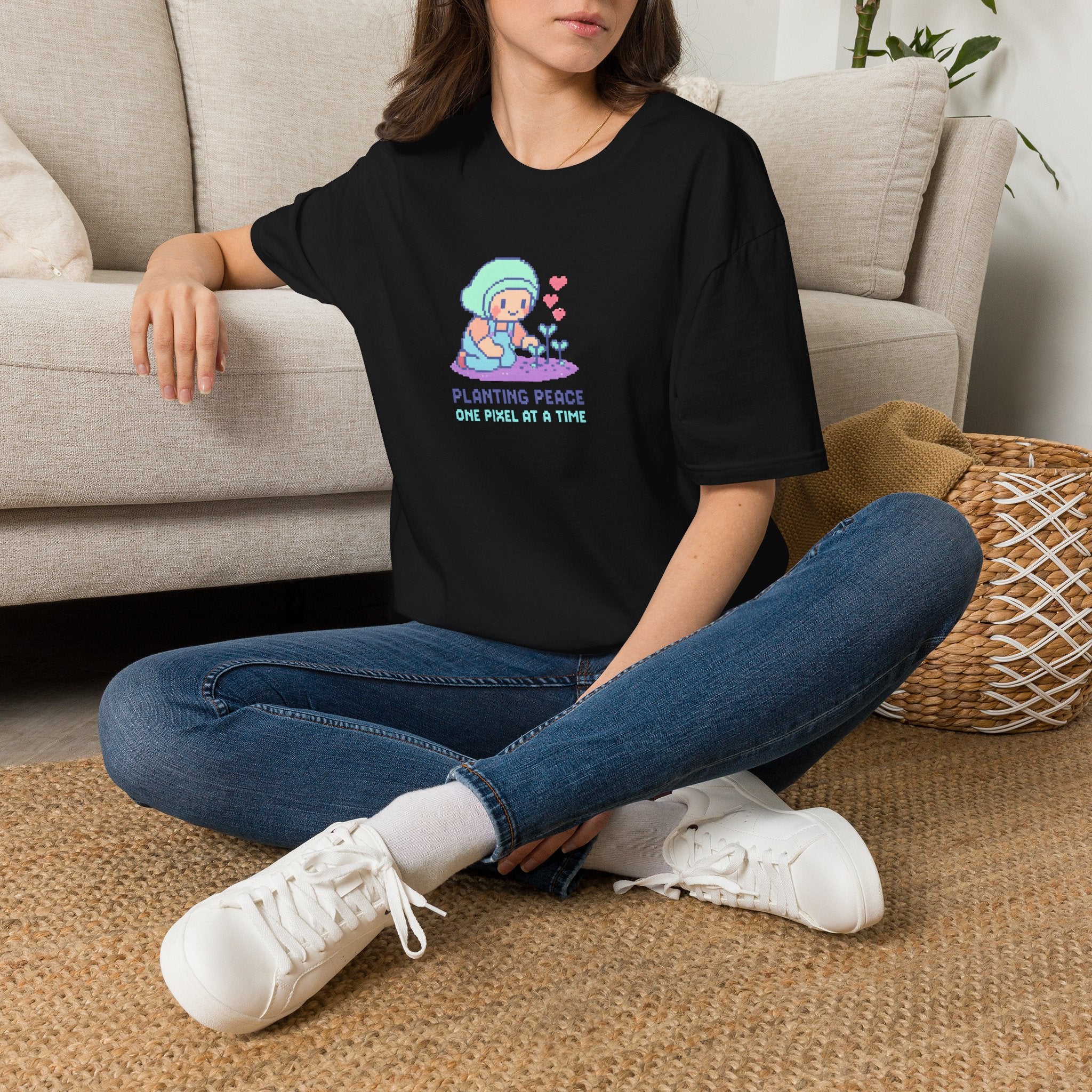 Planting Peace Pixel Art T-Shirt