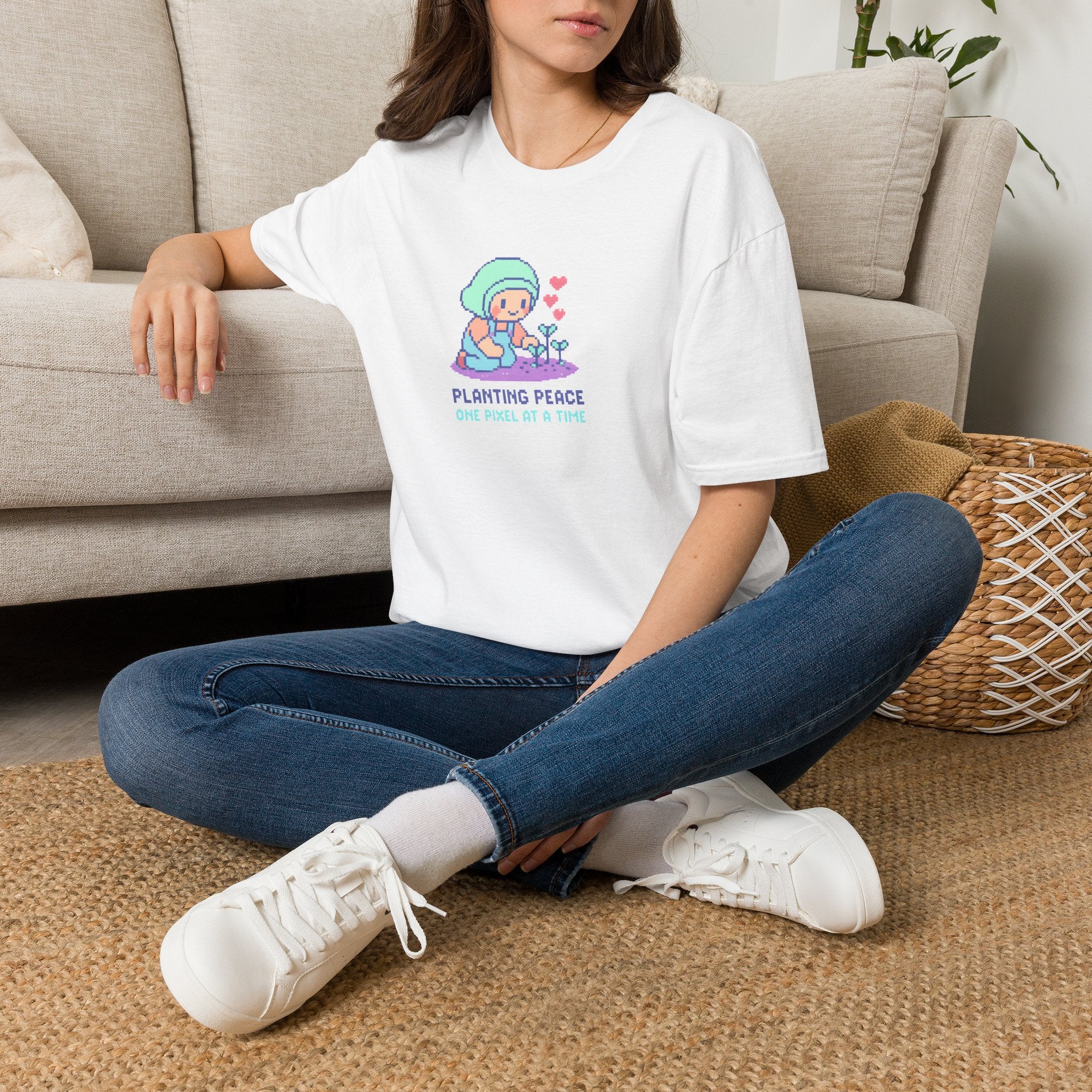 Planting Peace Pixel Art T-Shirt